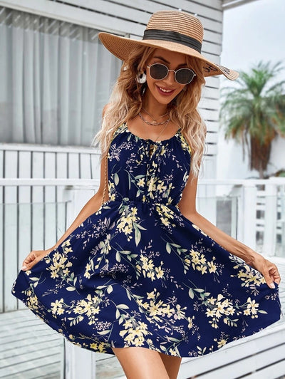 Floral Suspender Dress