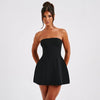 Solid Tube Backless Dress