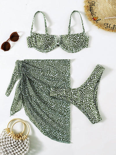 Floral Bikini & Beach Cover-Up Set