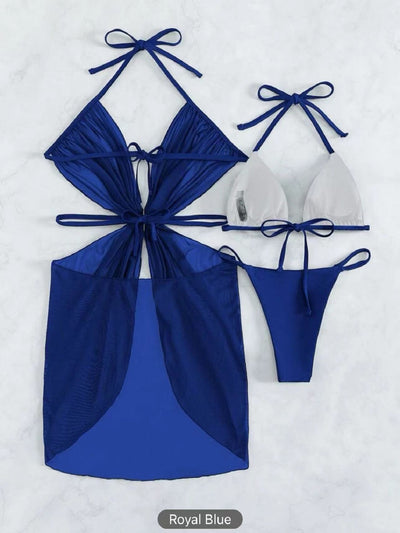 3-Piece Halter Bikini Set