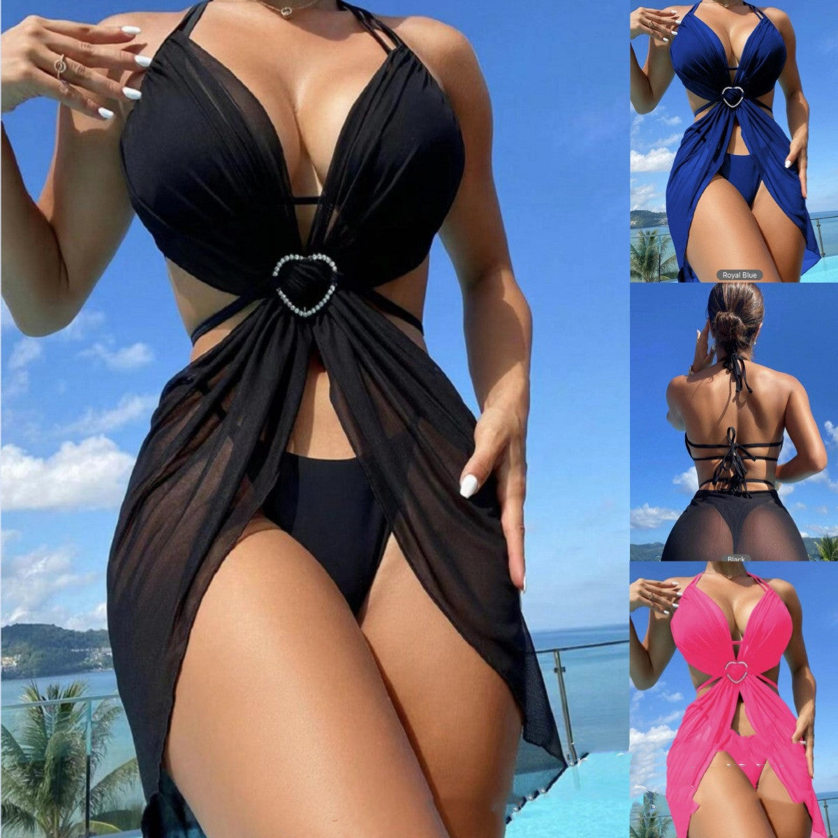 3-Piece Halter Bikini Set