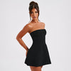 Solid Tube Backless Dress