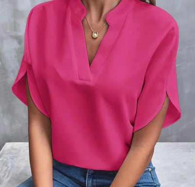 Chiffon V-Neck Tee