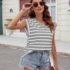 Stripe V-Neck Tank