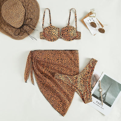 Floral Bikini & Beach Cover-Up Set