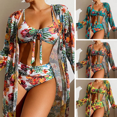 Long-Sleeve Swimwear Set