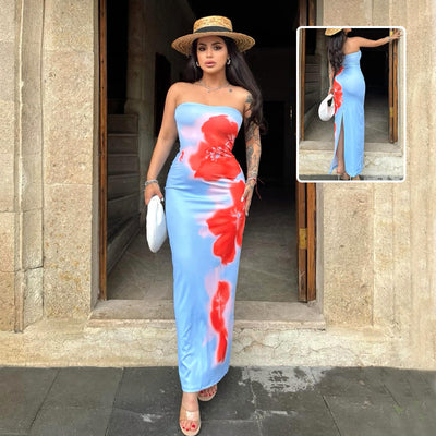 Slit Tube Maxi Dress