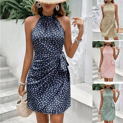 Halter Tie-Waist Dress