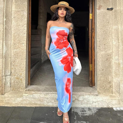 Slit Tube Maxi Dress