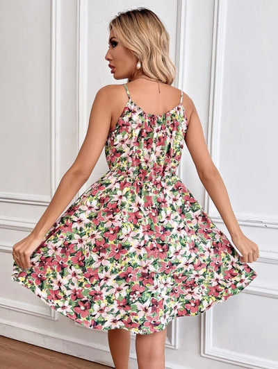 Floral Suspender Dress