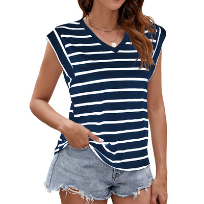 Stripe V-Neck Tank