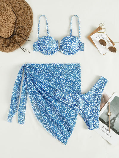 Floral Bikini & Beach Cover-Up Set