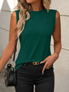 Solid Sleeveless Round Neck Tee