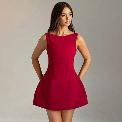 Slim Backless Mini Dress