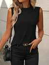 Solid Sleeveless Round Neck Tee